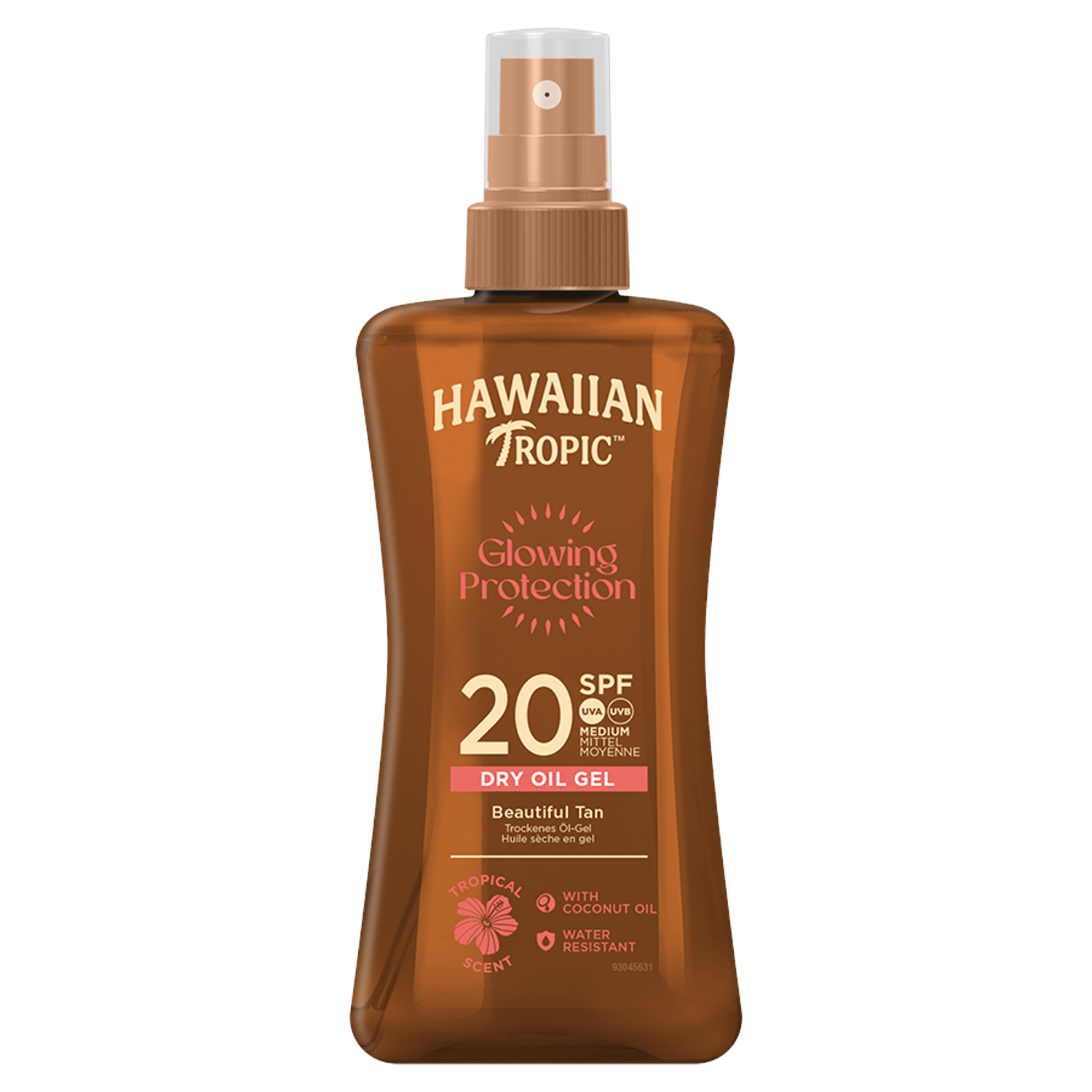 Hawaiian Tropic Glowing Protection olejek do opalania w sprayu SPF20, 200 ml