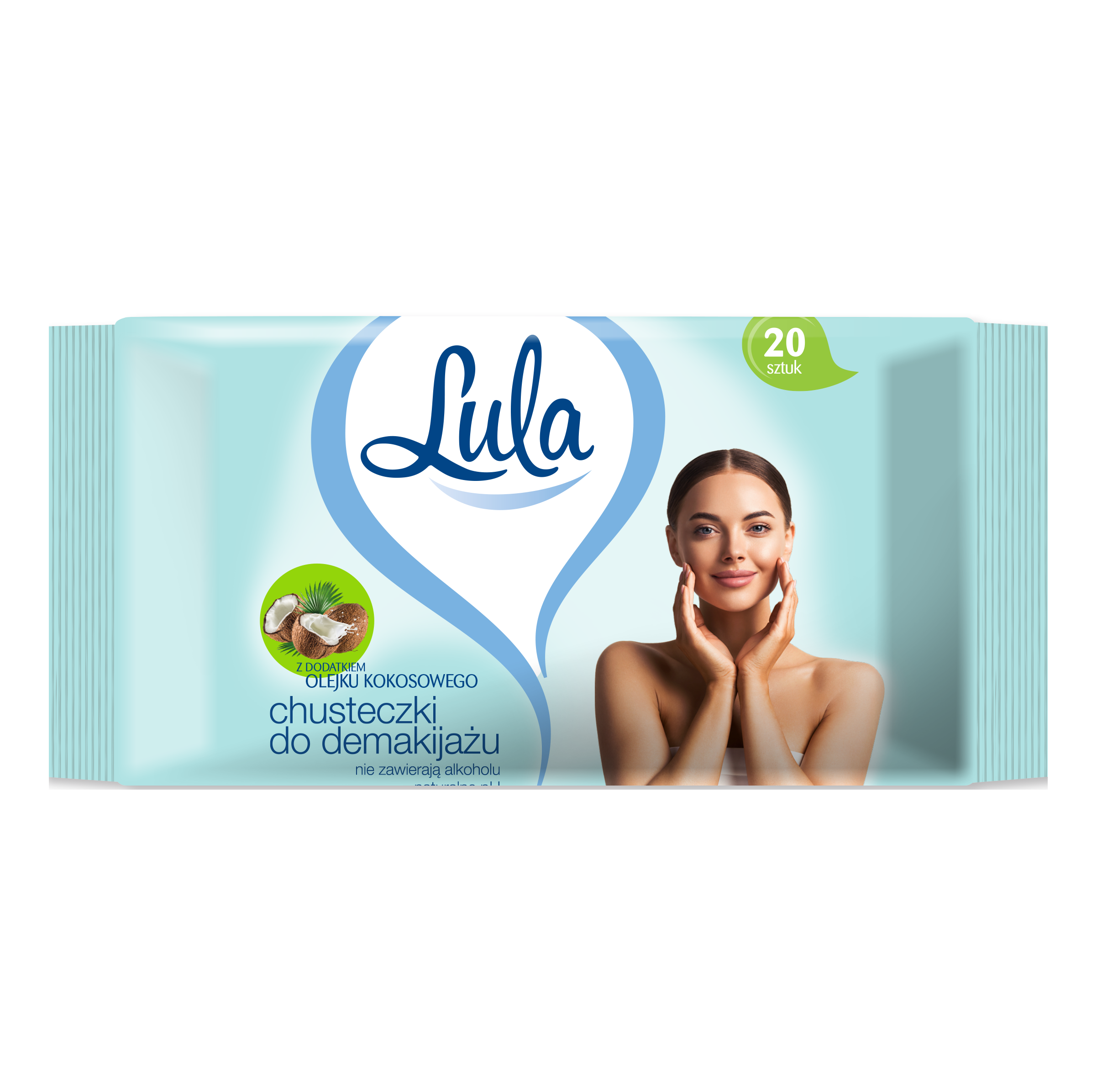 Lula Beauty chusteczki do demakijażu kokos, 20 szt./1 opak.