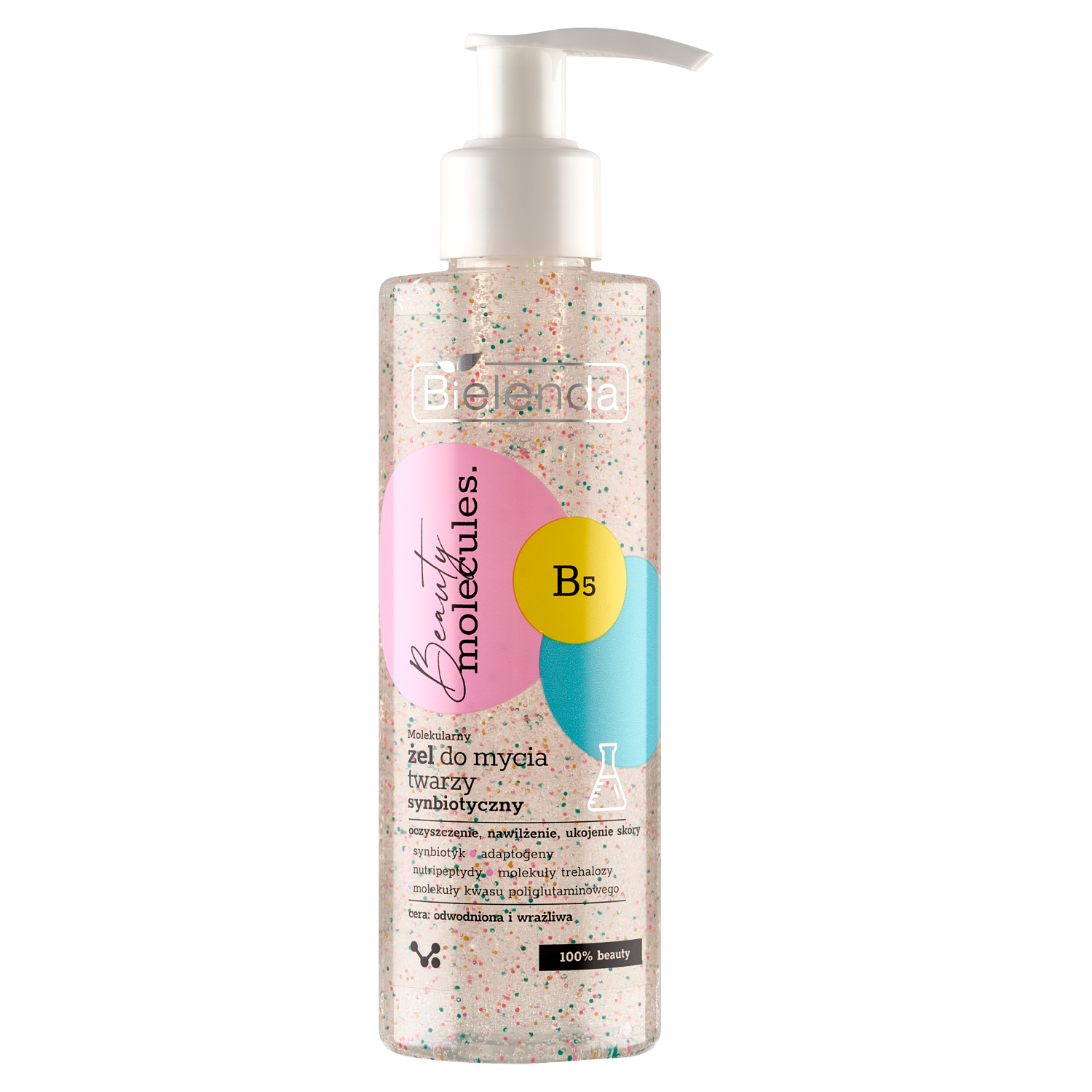 Bielenda Beauty Molecules B5 molekularny synbiotyczny żel do mycia twarzy, 195 g
