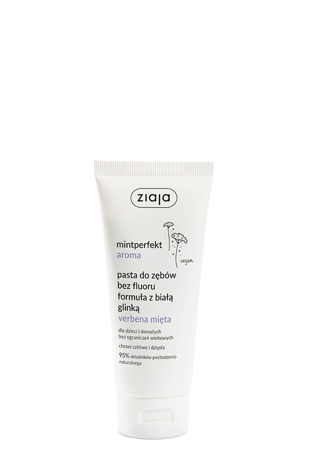 Ziaja Mintperfekt Aroma biała glinka do mycia i higieny zębów verbena mięta, 100 ml