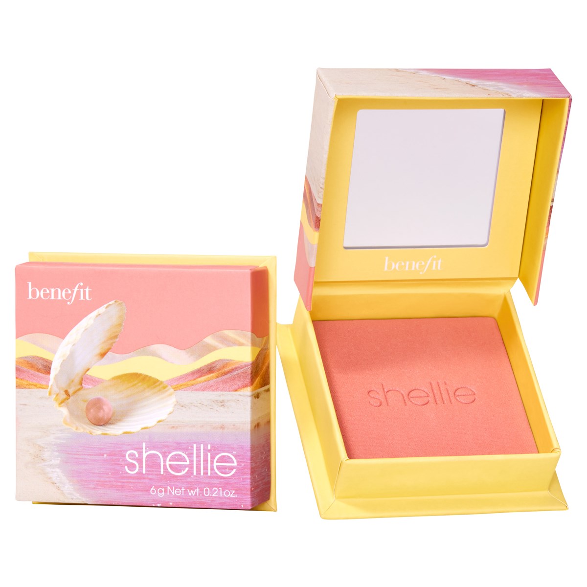 Benefit Shellie miękki róż w pudrze Warm-Seashell Pink, 6 g