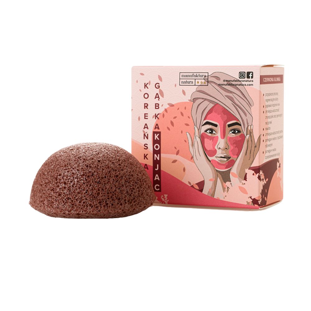 Manufaktura Natura gąbka konjac z glinką czerwoną, 1 szt.