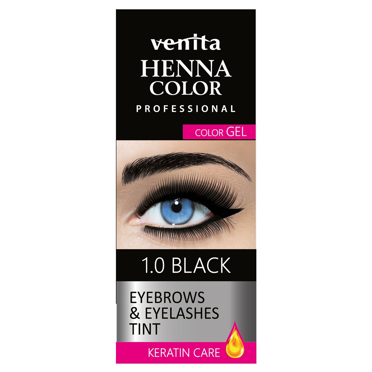 Venita Henna Color henna w żelu do brwi 1.0 czarna, 30 g