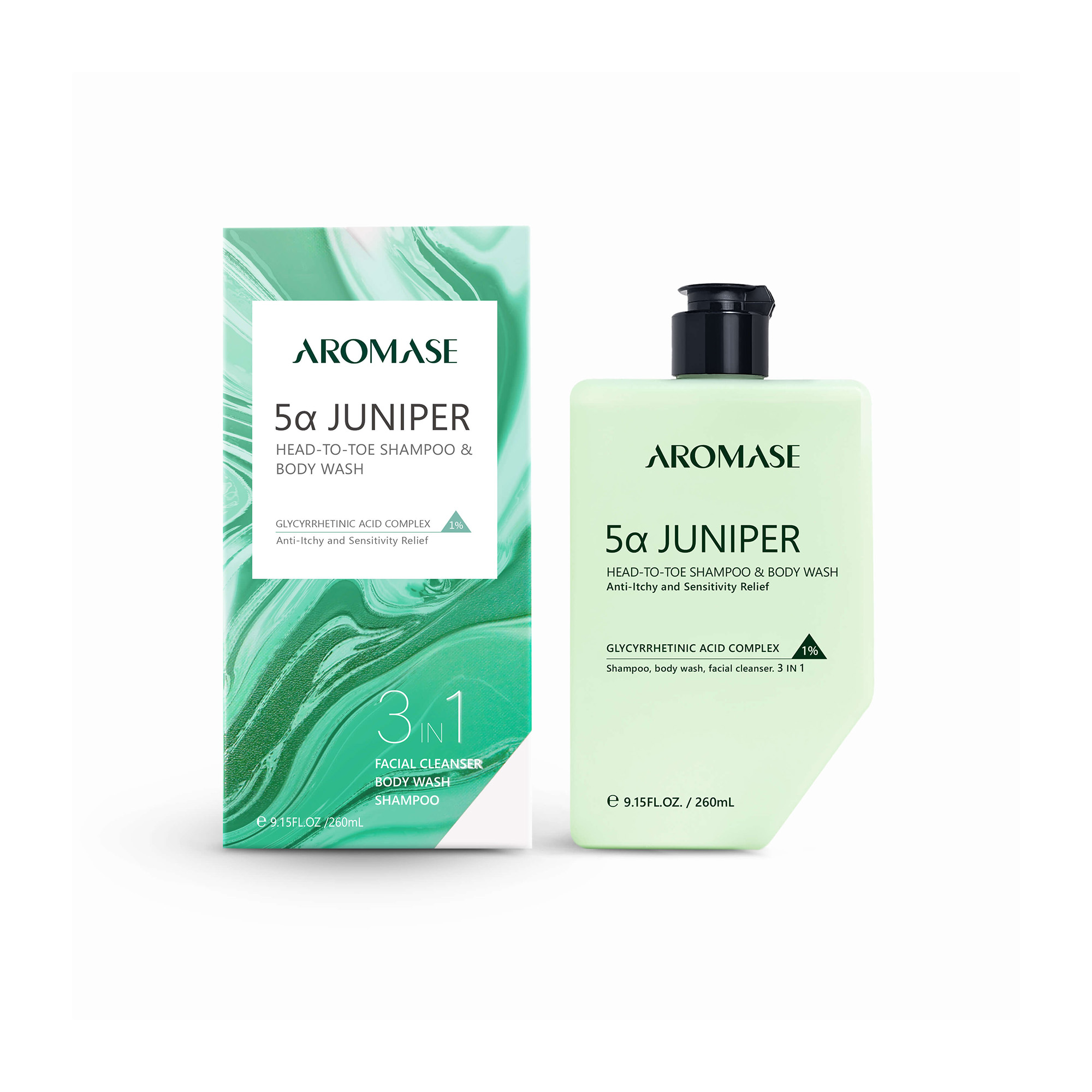 Aromase 5a Juniper Head-To-Toe Shampoo & Body Wash żel 3w1 do mycia twarzy, ciała i włosów, 80 ml