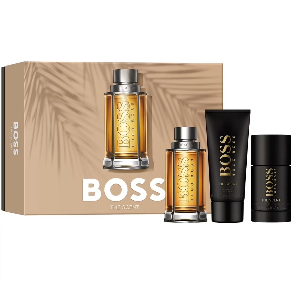 Hugo Boss Boss The Scent zestaw: woda toaletowa męska, 100 ml + żel pod prysznic, 100 ml + dezodorant sztyft, 75 ml