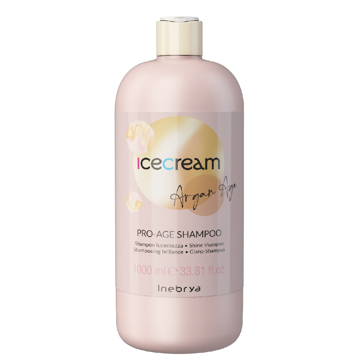 Inebrya Ice Cream Argan Age nabłyszczający szampon z olejkiem arganowym, 1000 ml