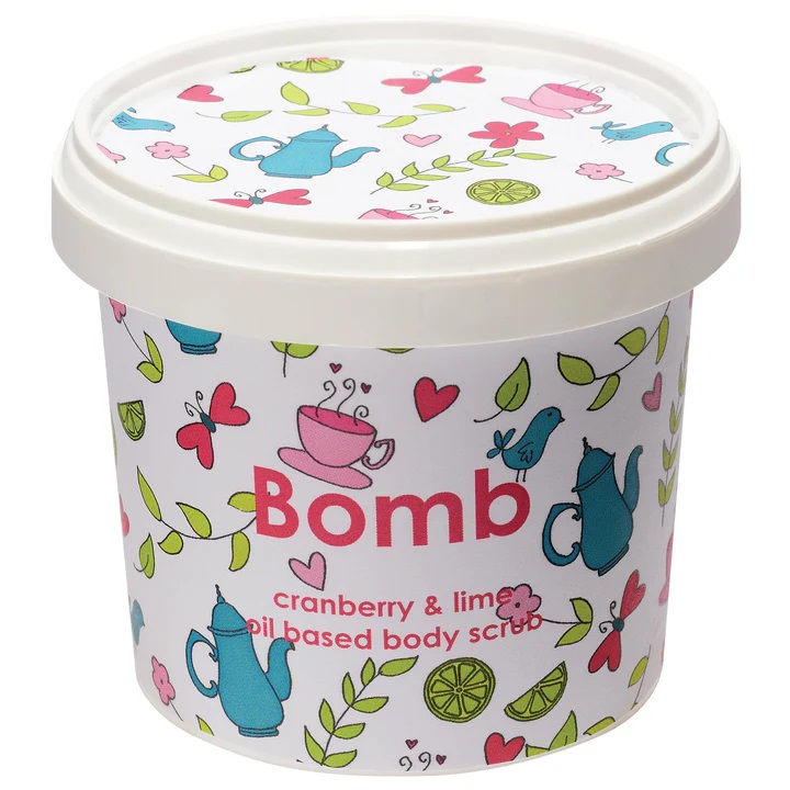 Bomb Cosmetics Body Scrub peeling pod prysznic Żurawina & Limonka, 400 g
