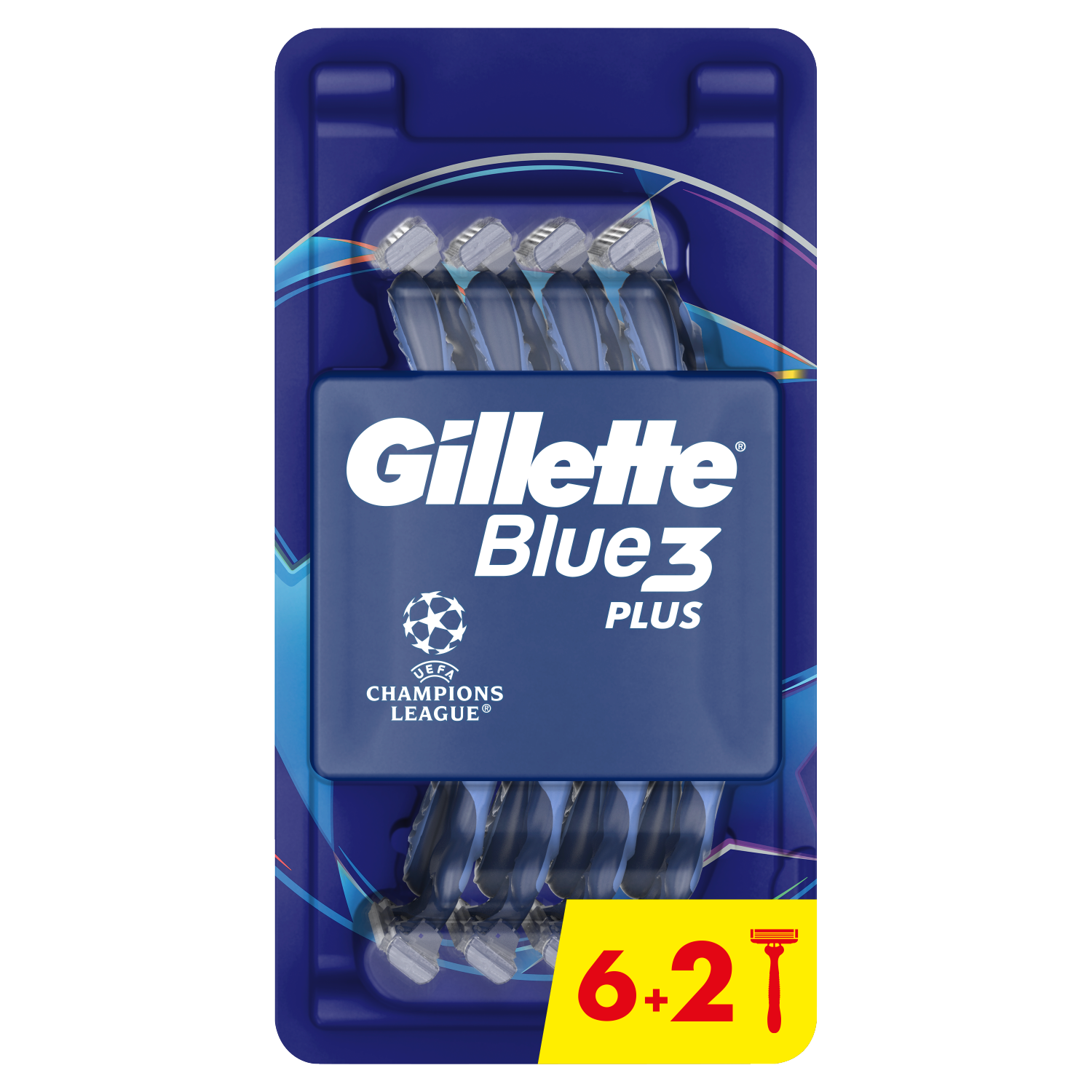 Gillette Blue 3 maszynki do golenia męskie, 6+2 szt./1 opak.