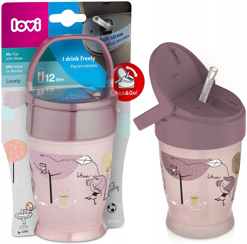 LOVI JUNIOR kubek ze słomką 250 ml