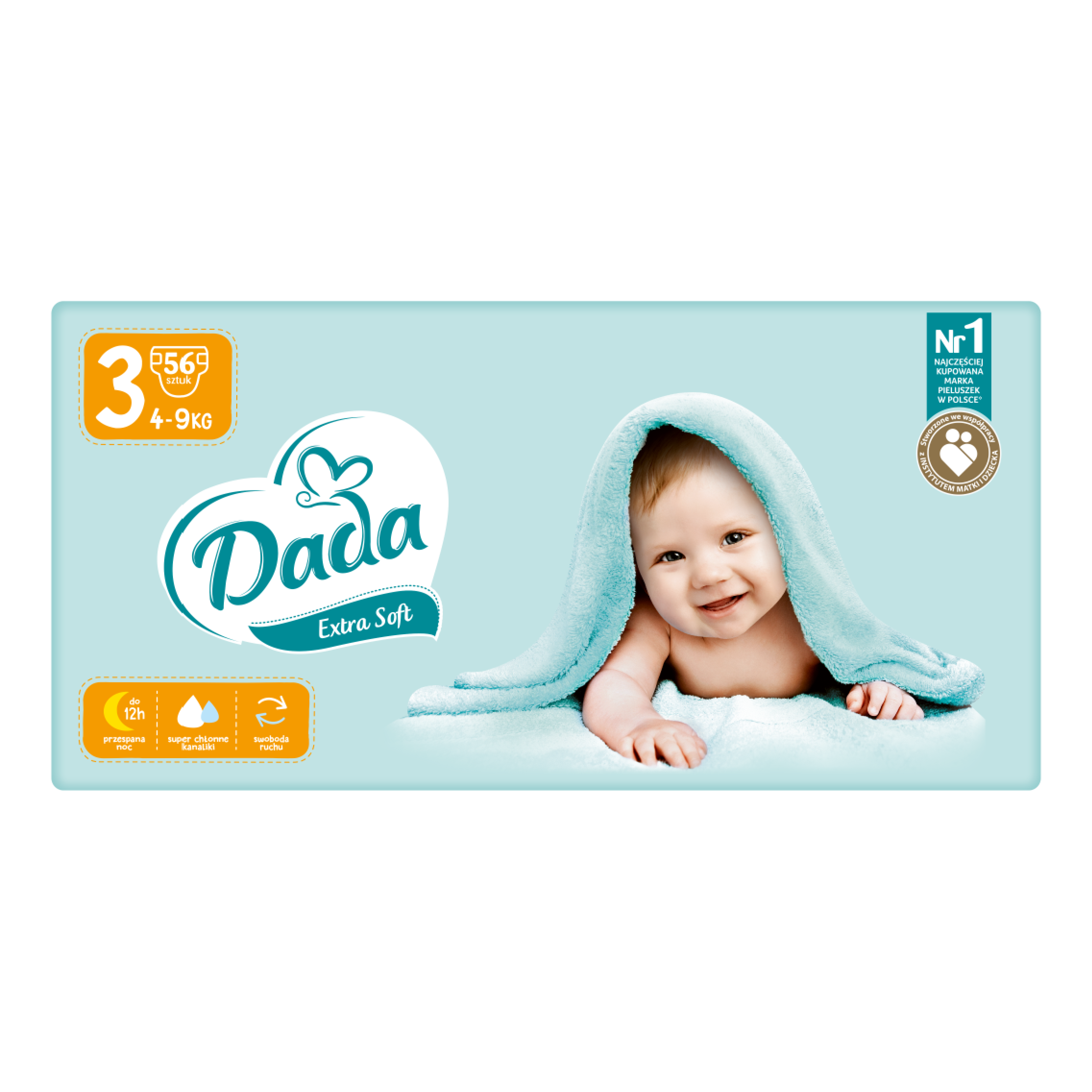 Dada Extra Soft pieluchy dla dzieci rozm. 3, 4-9 kg, 56 szt./1 opak.