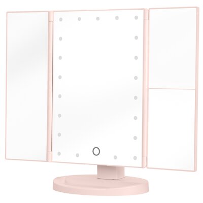 Lusterko kosmetyczne HUMANAS HS-ML04 Różowy