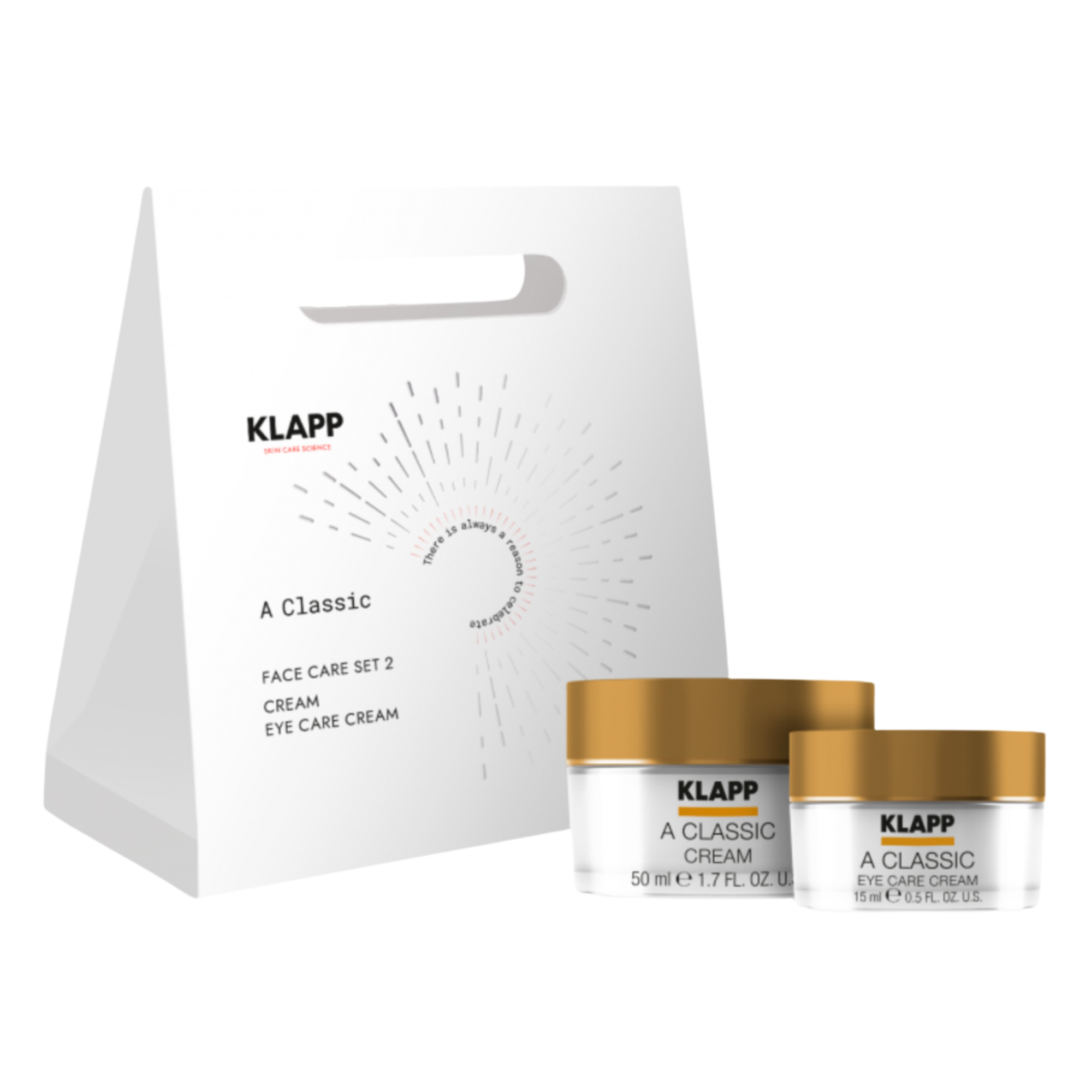 Klapp A Classic zestaw: krem nawilżający do twarzy, 50 ml + krem pod oczy, 15 ml