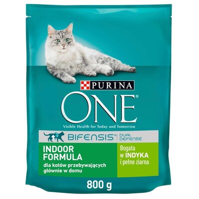 Karma dla kota PURINA ONE Bifensis Indoor Indyk 800 g
