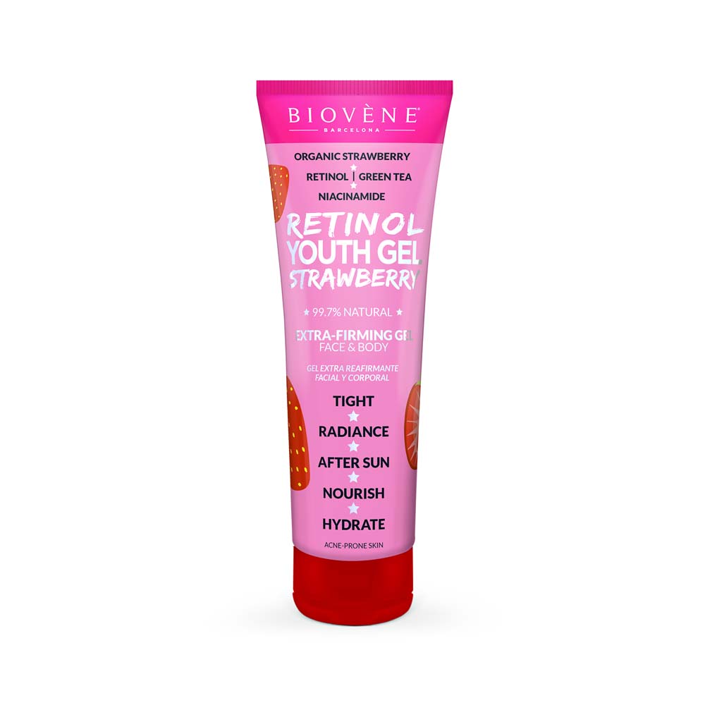 Biovene Retinol ujędrniający żel do ciała truskawka, 200 ml