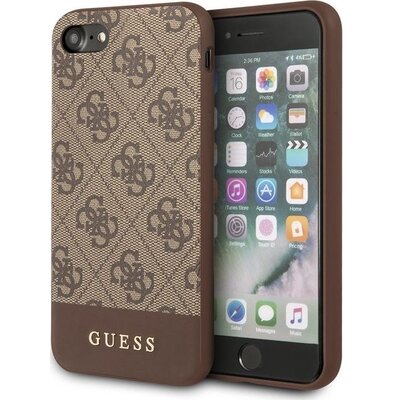 Etui GUESS 4G Stripe Collection do Apple iPhone 7/8/SE 2020/SE 2022 Brązowy
