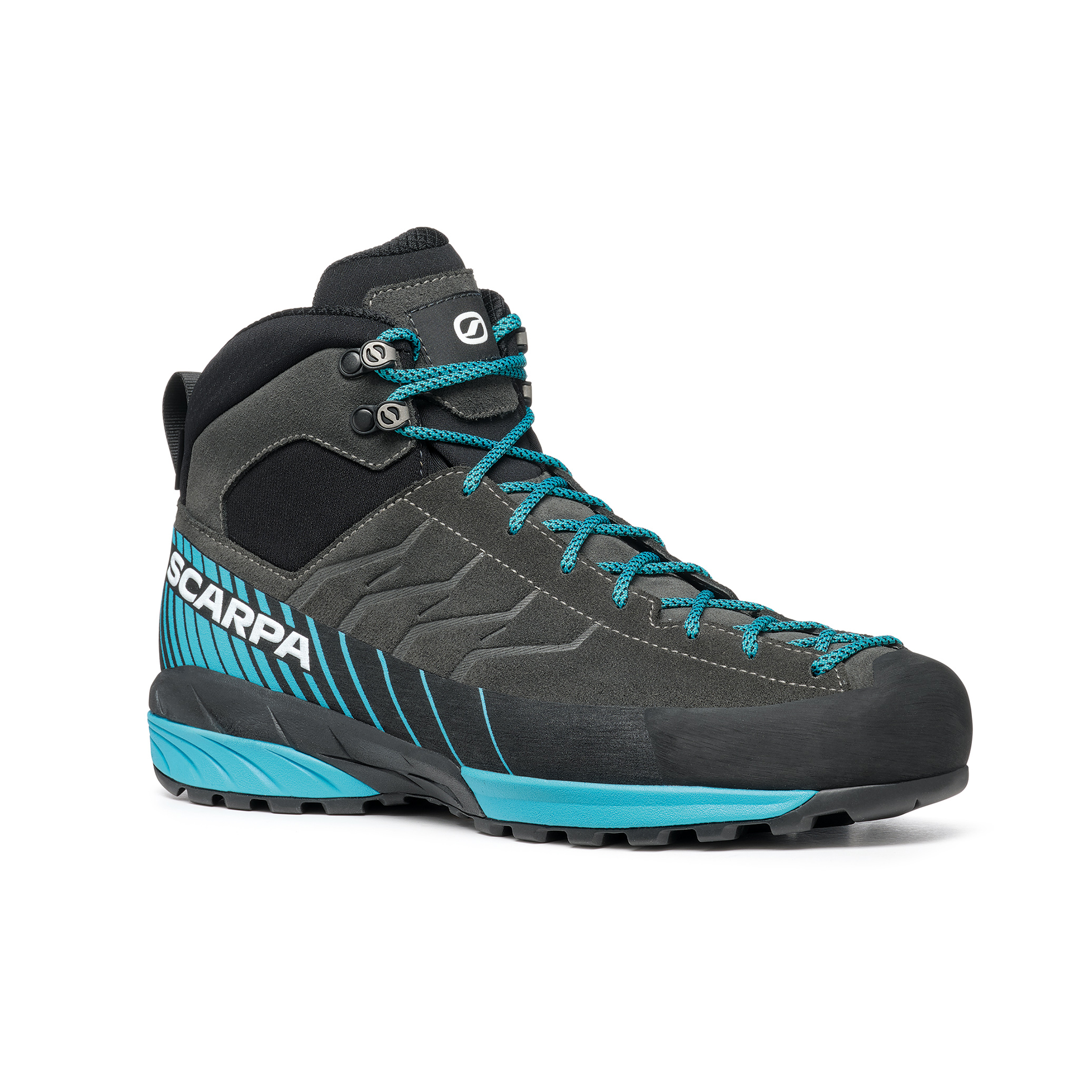 Męskie buty podejściowe Scarpa Mescalito Mid GTX shark/azure - 42,5