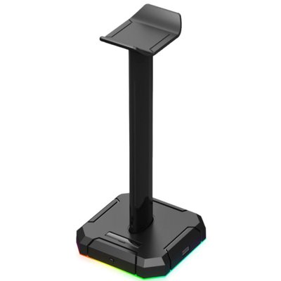 Stojak na słuchawki REDRAGON Scepter Pro HA300 RGB Wbudowany HUB USB, Wysokość 240 mm Czarny