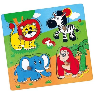 Puzzle VIGA Niespodzianka - Zoo 59563 (4 elementy)