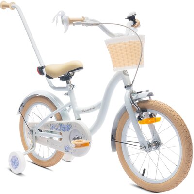 Rower dziecięcy SUN BABY Flower Bike 16 cali dla dziewczynki Niebieski