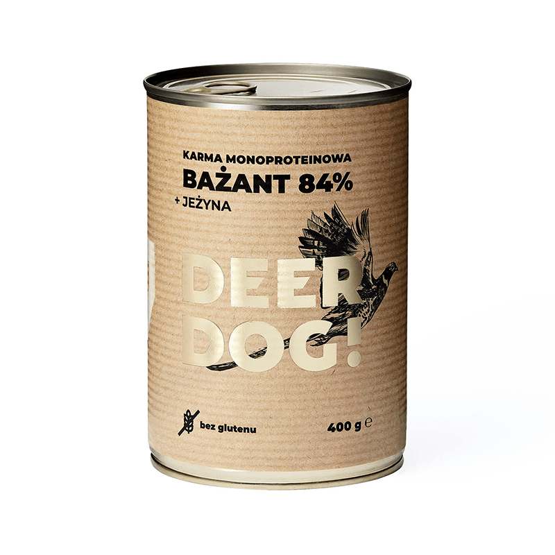 Deer Dog Mokra karma monoproteinowa dla psa bażant jeżyna 400g