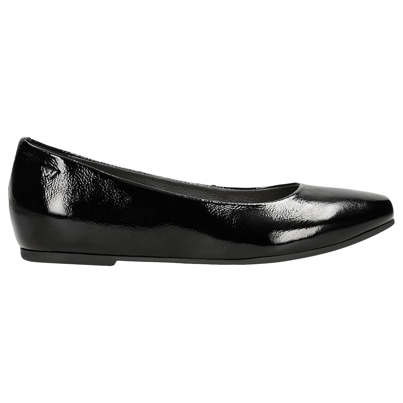 Wojas Czarne Lakierowane Baleriny Damskie