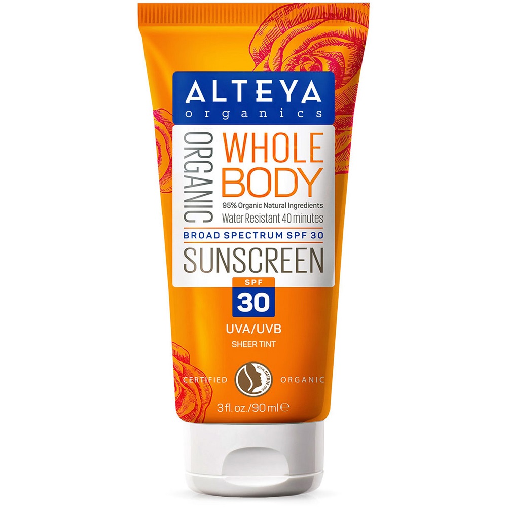 Alteya Whole Body Organic Sunscreen organiczny krem do opalania SPF30, 90 ml
