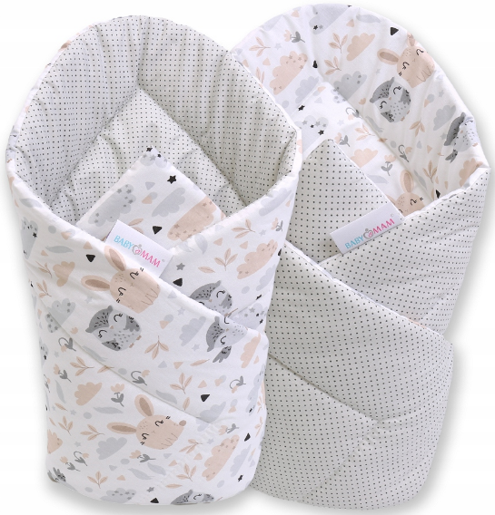 Babymam becik rożek niemowlęcy bawełna dwustronny