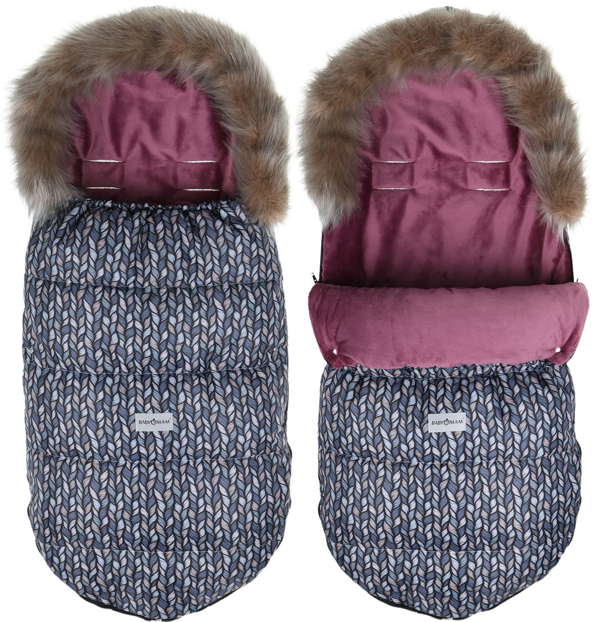 Babymam śpiworek do wózka sanek na zimę maxi 114cm
