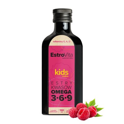 Olej Omega 3-6-9 ESTROVITA Kids Malinowy (150 ml)
