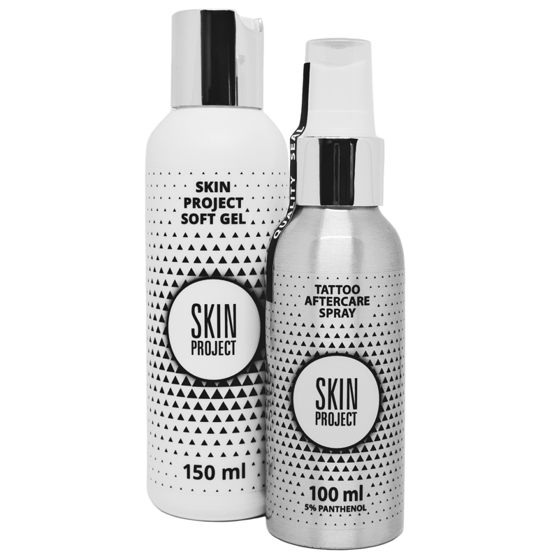 Skin Project Zestawy zestaw: żel nawilżający do tatuażu, 150 ml + emulsja do tatuażu, 100 ml