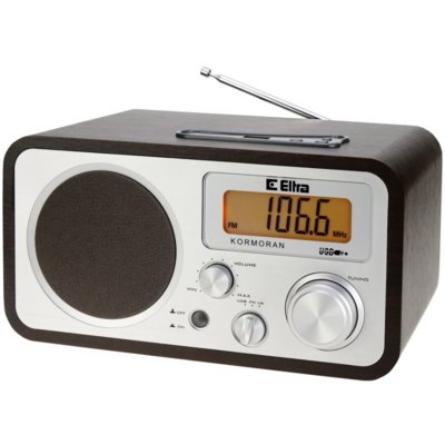 Radio ELTRA Kormoran Dąb, Analogowe, Tuner FM/LW, Wejście USB, Wyświetlacz LCD, Wejście USB/Słuchawkowe, Zasilanie Sieciowe