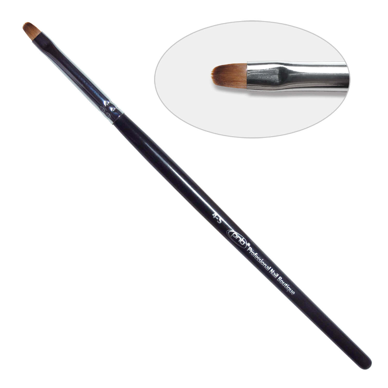 PNB pędzel do żelu 6G gel brush oval 4-s, nylon, 8 mm, 1 szt.