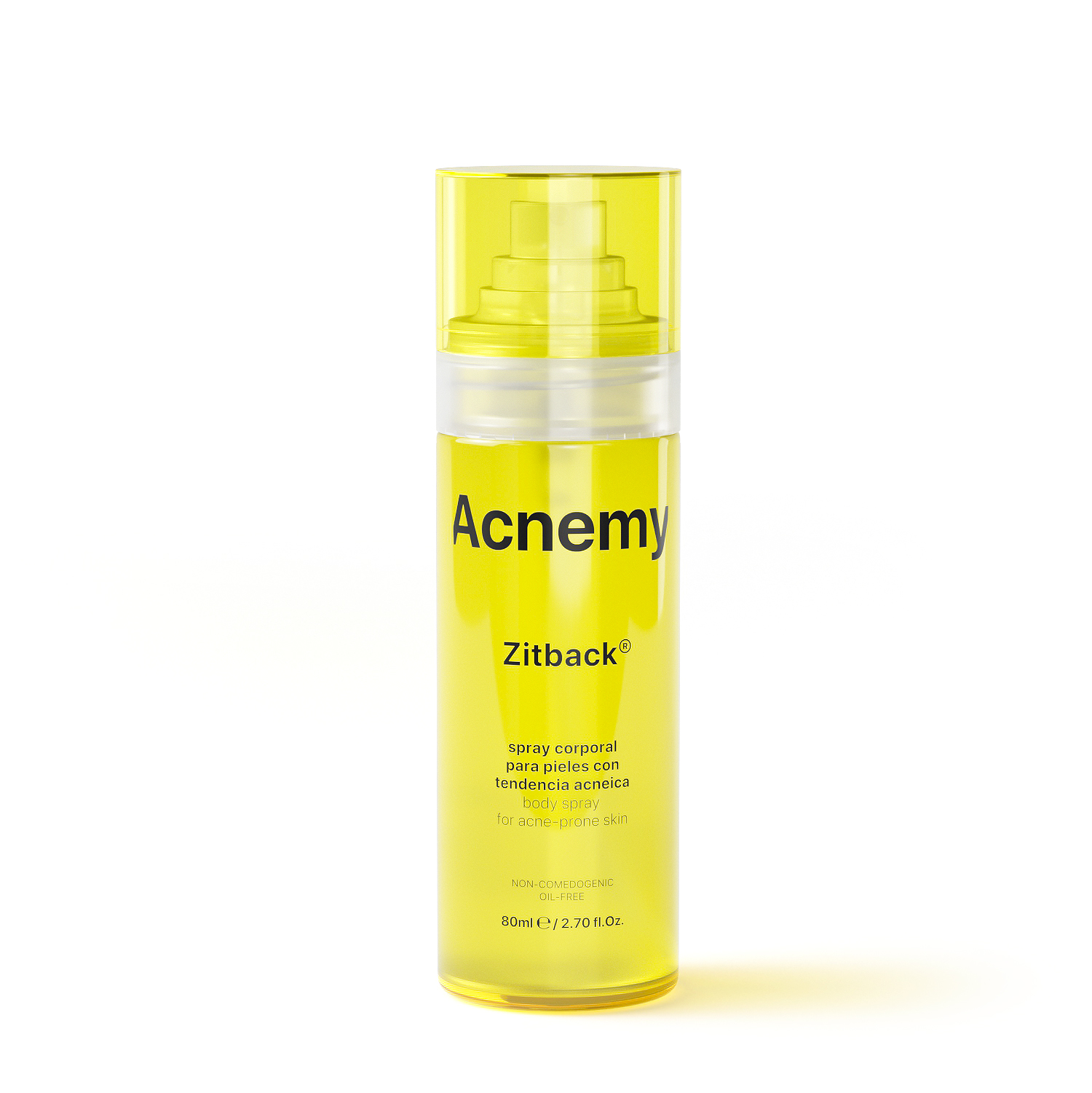 Acnemy Zitback spray na trądzik do ciała z kwasami BHA + AHA, 80 ml