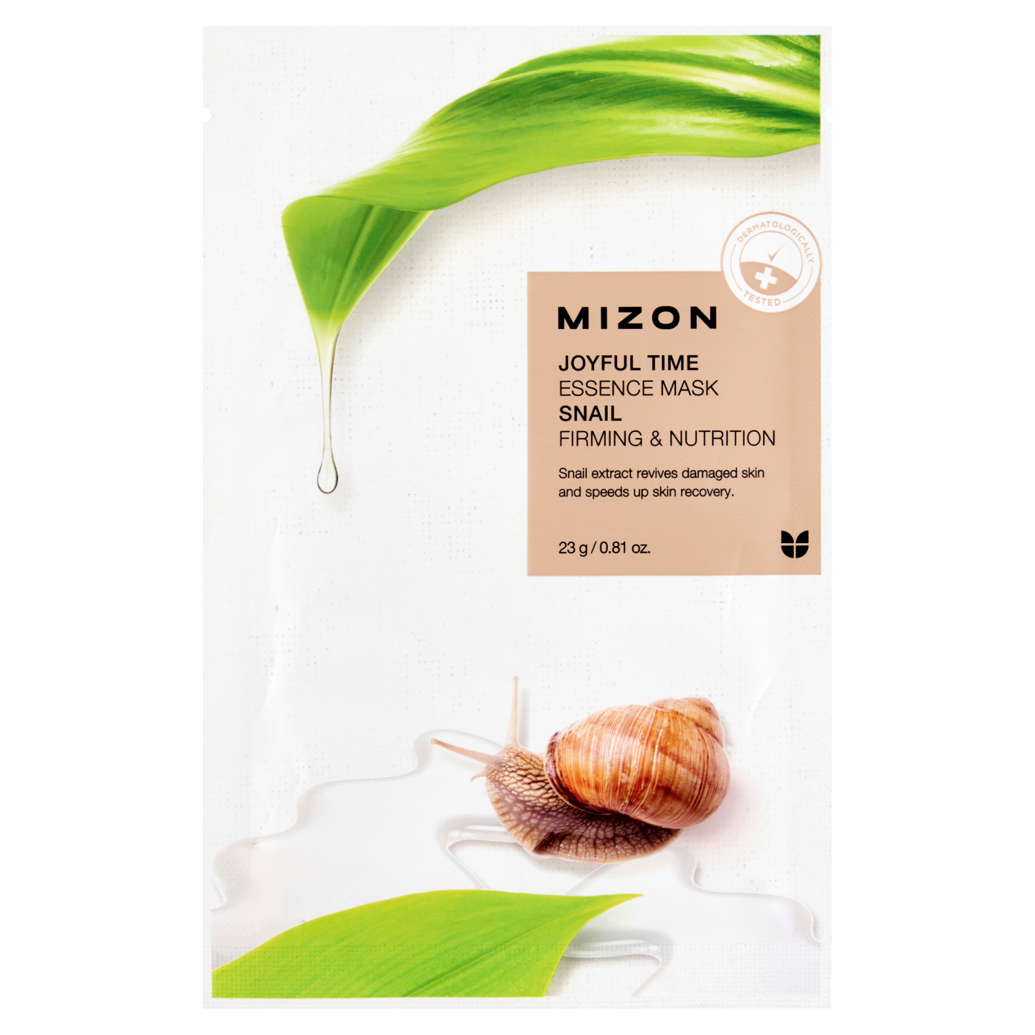 Mizon Joyful Time przeciwzmarszczkowa maska w płacie z filtratem ze śluzu ślimaka, 23 g