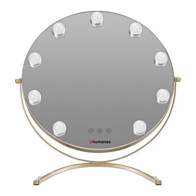 Lusterko kosmetyczne HUMANAS HS-HM03 Złoty