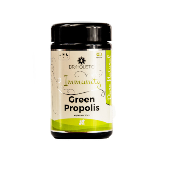 Dr Holistic Immunity Green Propolis suplement diety, naturalna roślinna otoczka kapsułki, 90 kaps./1 opak.