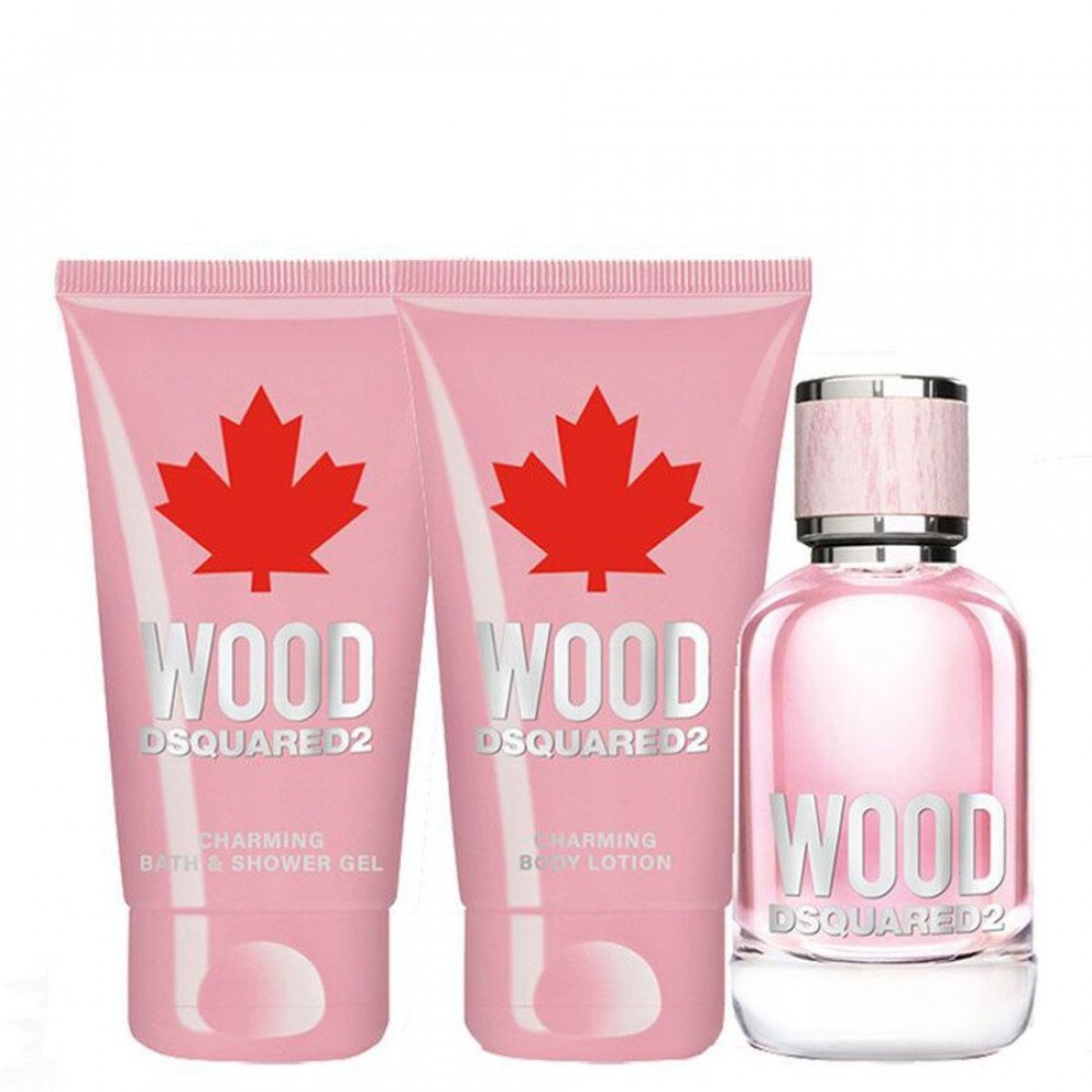 Dsquared2 Wood Pour Femme zestaw damski: woda toaletowa, 50 ml + balsam do ciała, 50 ml + żel pod prysznic, 50 ml