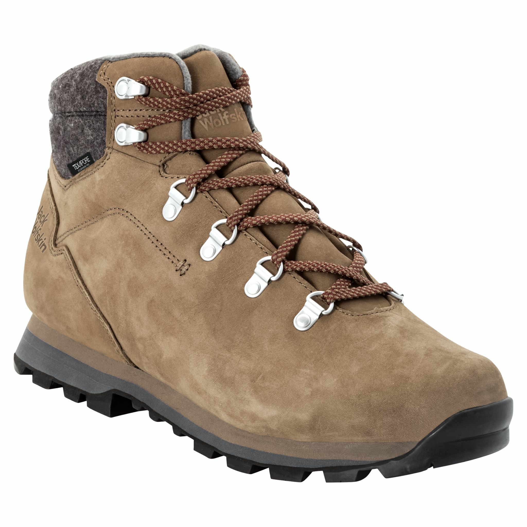 Męskie buty zimowe Jack Wolfskin THUNDER BAY TEXAPORE MID M light brown / light grey - 44,5