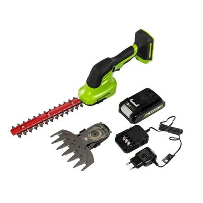 Nożyce do żywopłotów i trawy GREENWORKS G24SHTK2