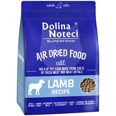 Karma dla kota suszona DOLINA NOTECI Superfood Jagnięcina 1 kg