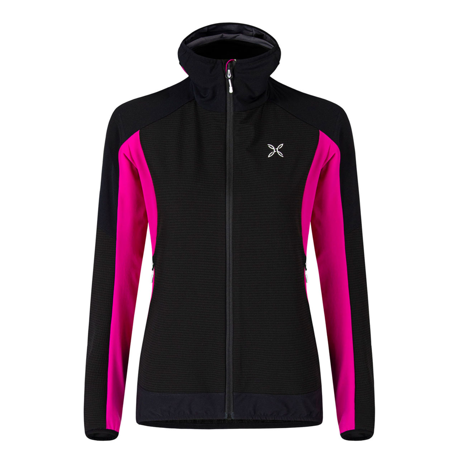 Damska kurtka softshellowa Montura Premium Wind Hoody Jacket nero/intense violet - L