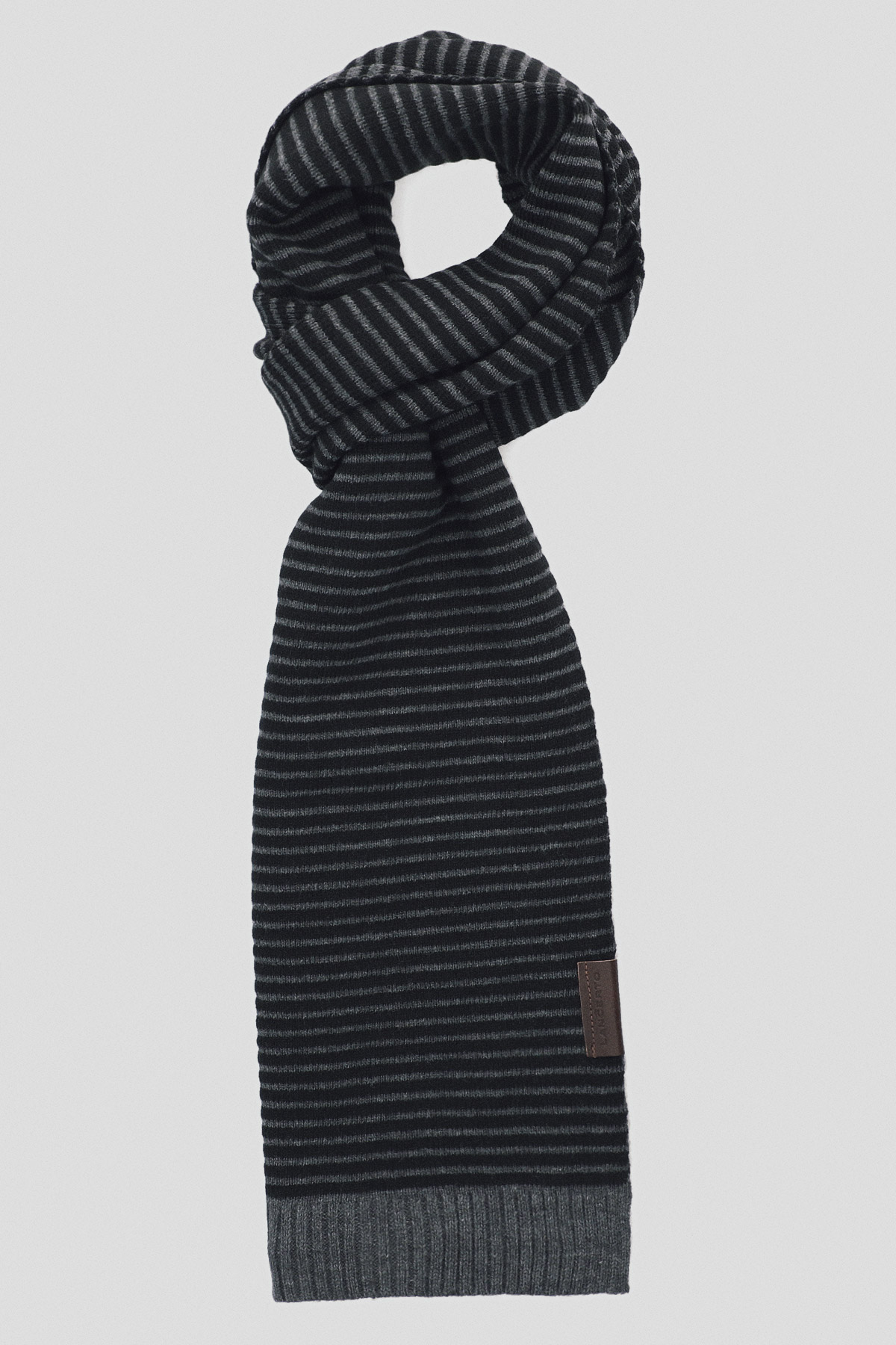 Lancerto Szal Granatowo-szary w Prążek Edward