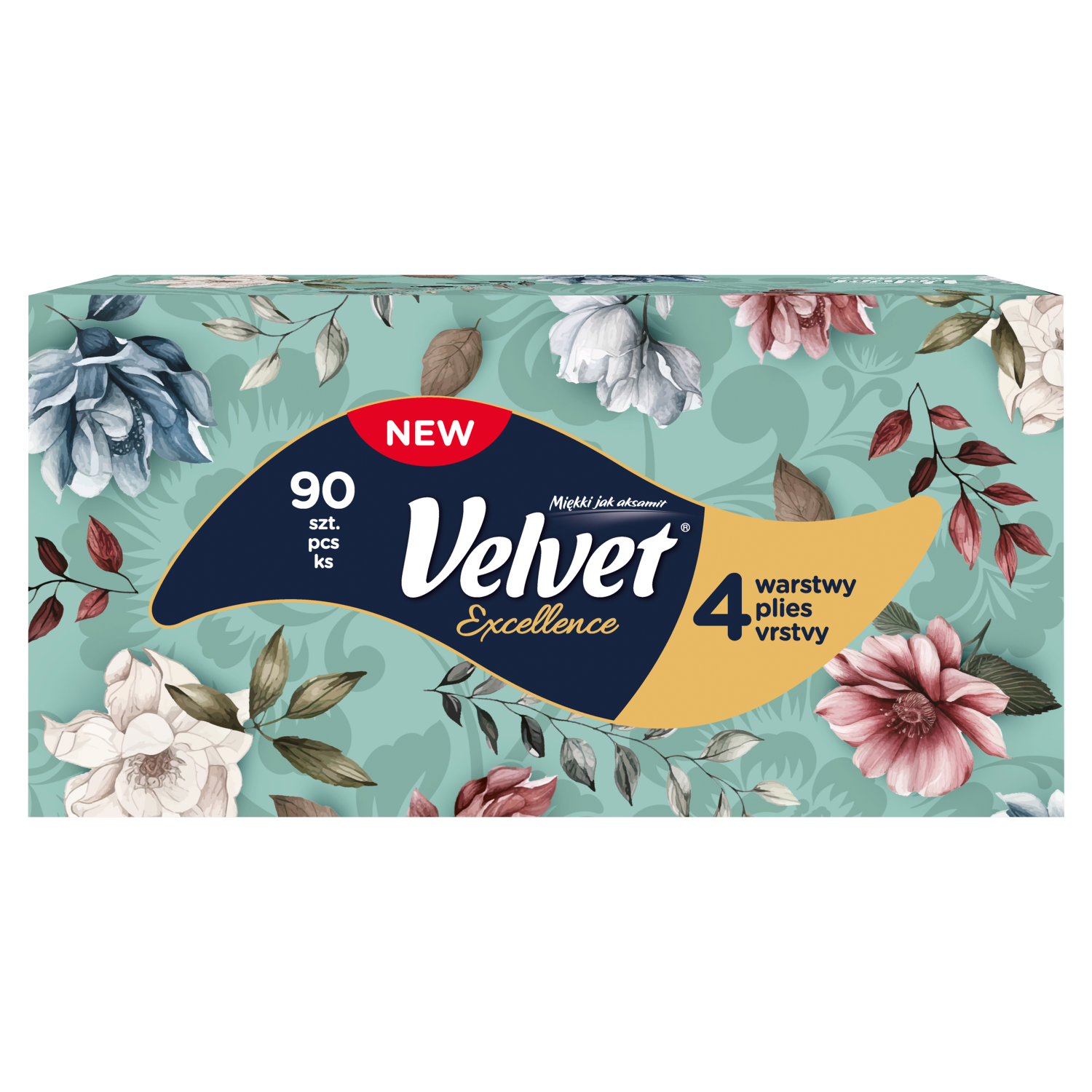 Velvet Excellence chusteczki higieniczne, 90 szt./1 opak.