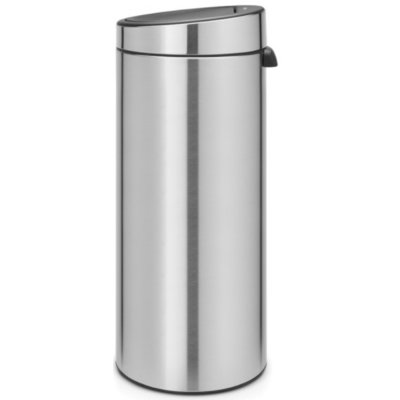 Kosz na śmieci uchylny BRABANTIA 115349 Touch Bin New wyjmowane wiadro, przenośny, malowany 30L Stal matowa