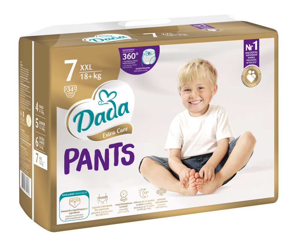 Dada pieluchy rozm. 7 xxl 18+ kg, 34 szt./1 opak.