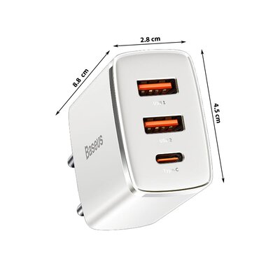 Ładowarka sieciowa BASEUS Compact Quick Charger CCXJ-E02 30W Biały