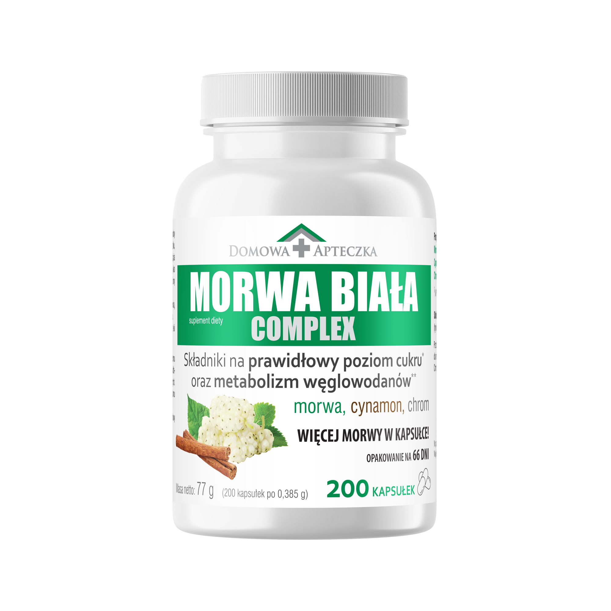 Domowa Apteczka suplement diety morwa biała complex, 200 kaps./1 opak.