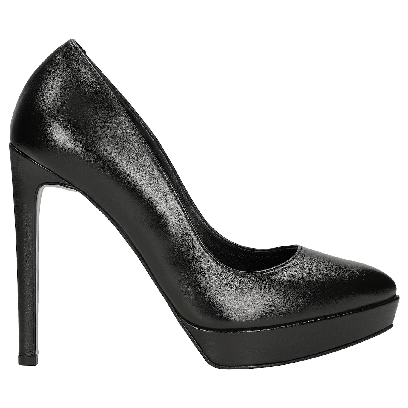 Wojas Czarne Skórzane Czółenka Damskie Na Wysokiej Szpilce