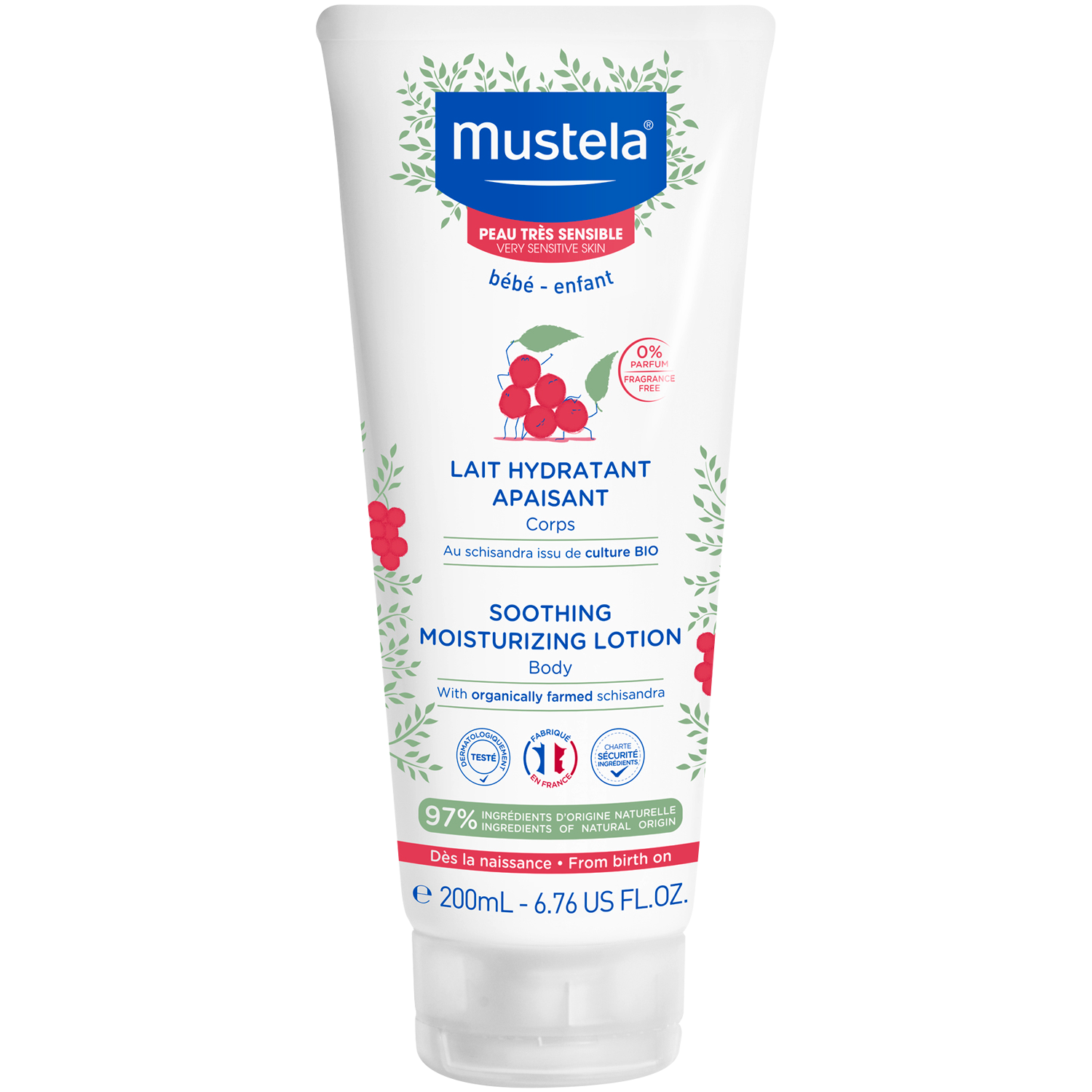 Mustela łagodzące mleczko nawilżające dla dzieci, 200 ml