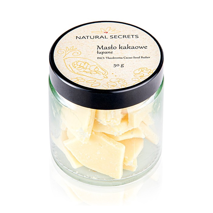 Natural Secrets masło kakaowe - łupane do ciała, 50 g